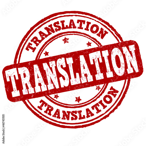 Translation grunge rubber stamp on white background, vector illustration