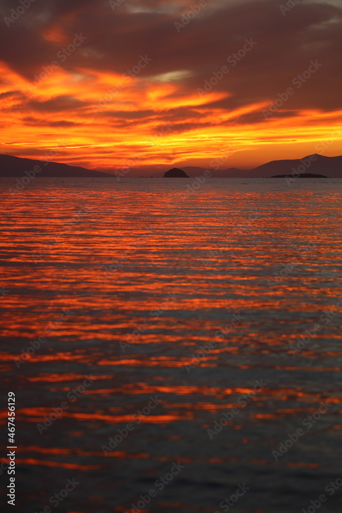 Seaside town of Turgutreis and spectacular sunsets	
