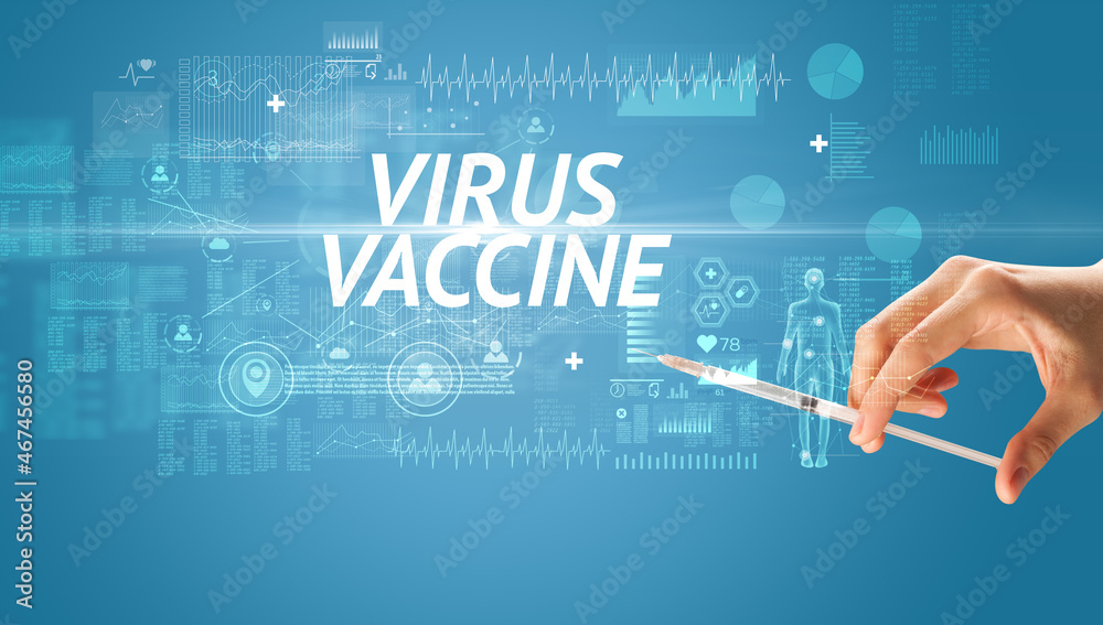 Syringe needle with virus vaccine Syringe needle with virus vaccine