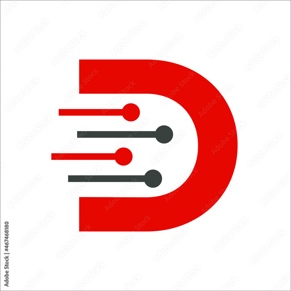 D with panels circuit for technology.