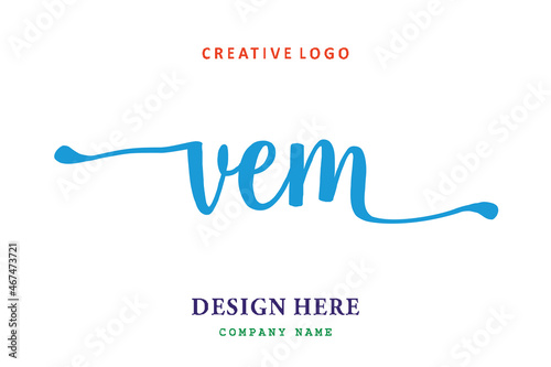 VEM lettering logo is simple, easy to understand and authoritative