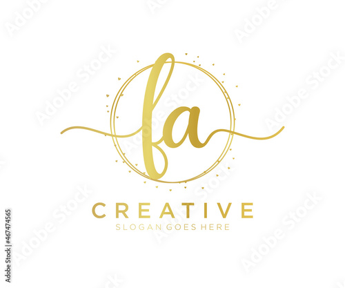 Bild auf Leinwand Initial FA feminine logo