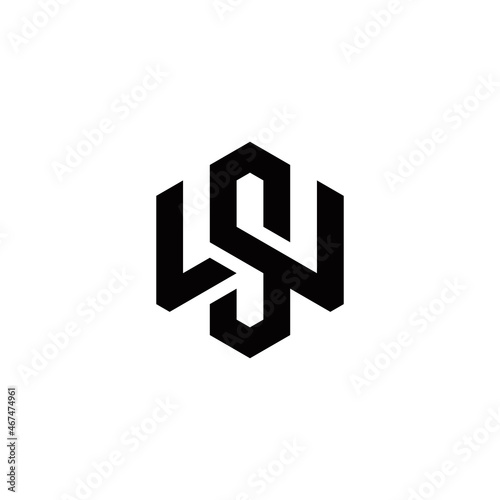 w s ws sw initial logo design vector template