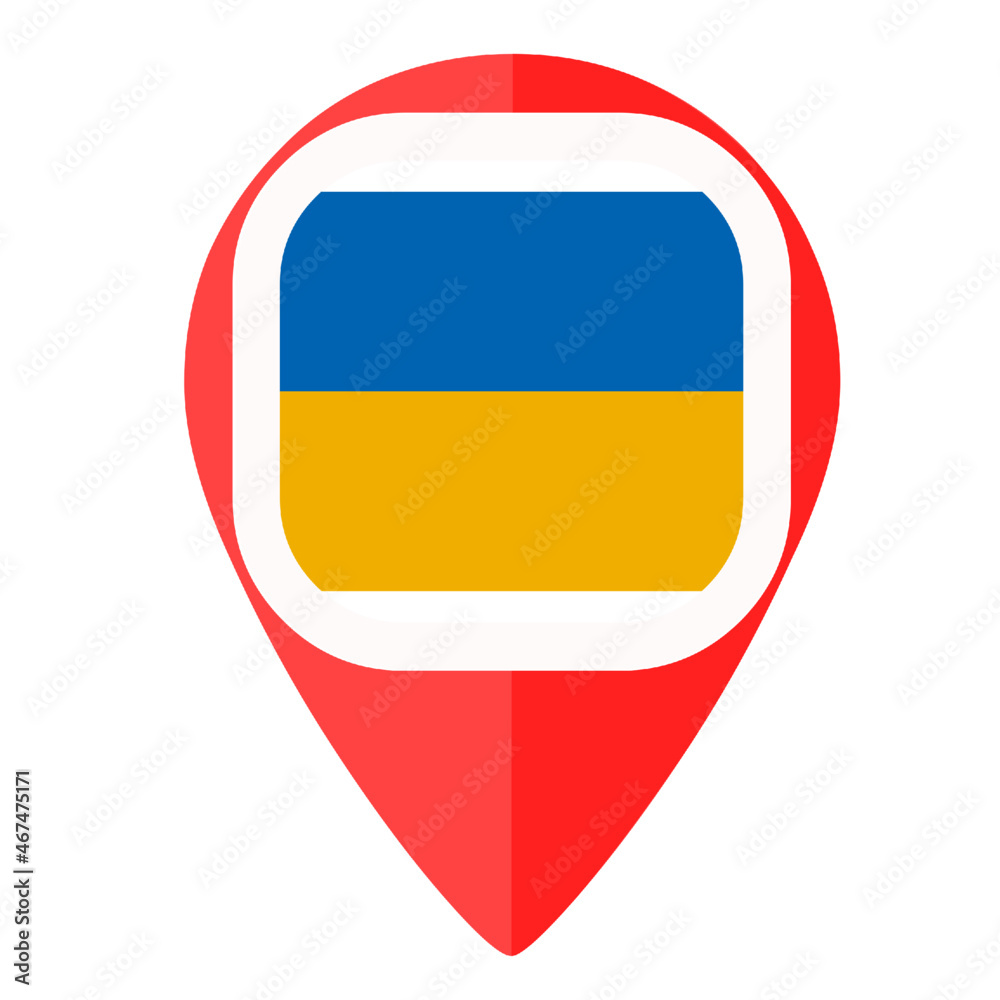 Ukraine flag pin marker navigation location map Ukraine flag pin marker navigation location map