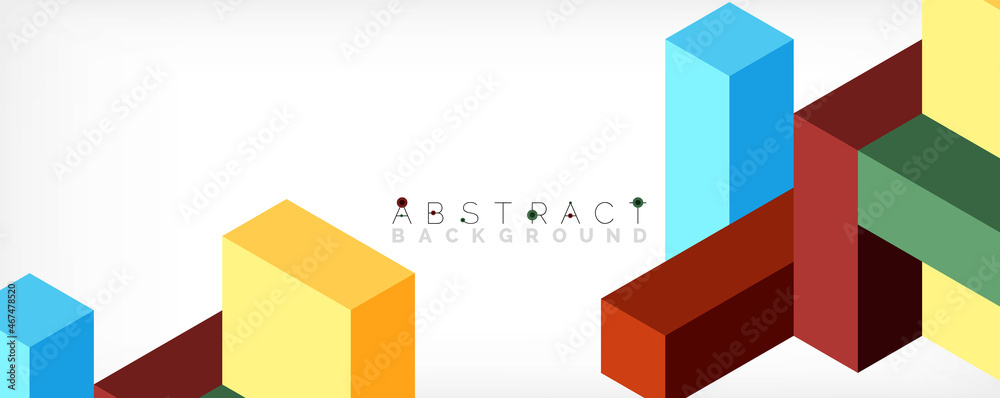 Abstract background. 3d cubes, cubic elements and blocks. Techno or business concept for wallpaper, banner, background, landing page Abstract background. 3d cubes, cubic elements and blocks. Techno or business concept for wallpaper, banner, background, landing page