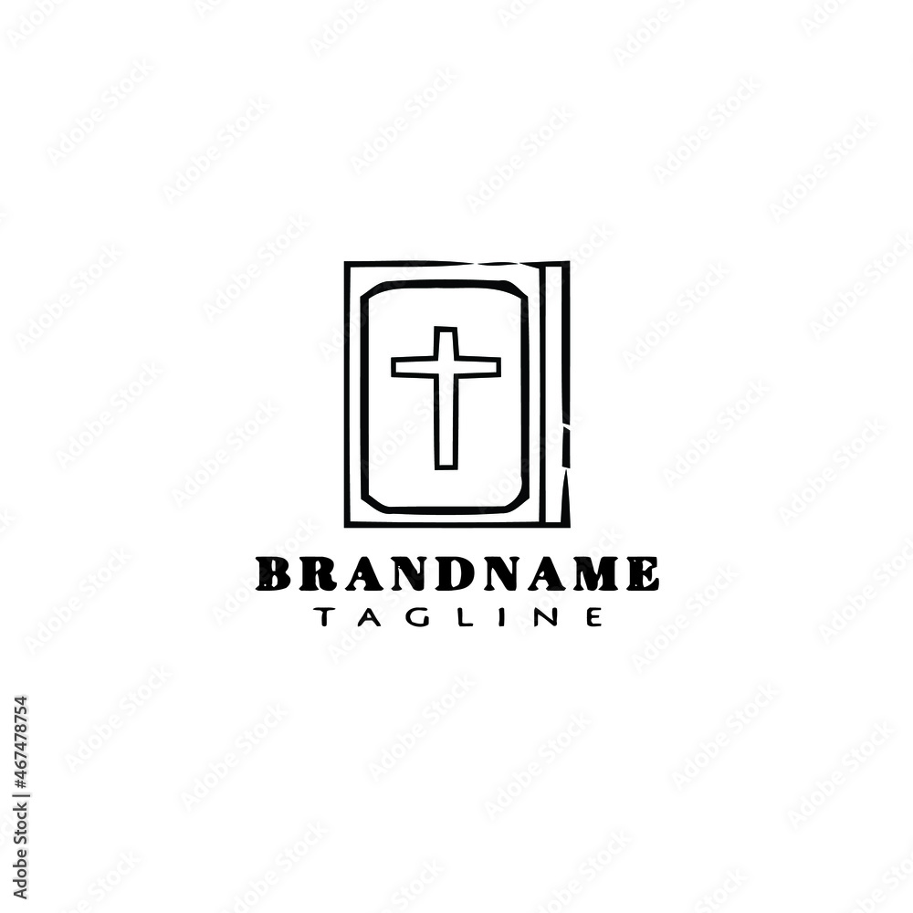 holy bible cartoon logo icon design template black isolated vector illustration holy bible cartoon logo icon design template black isolated vector illustration