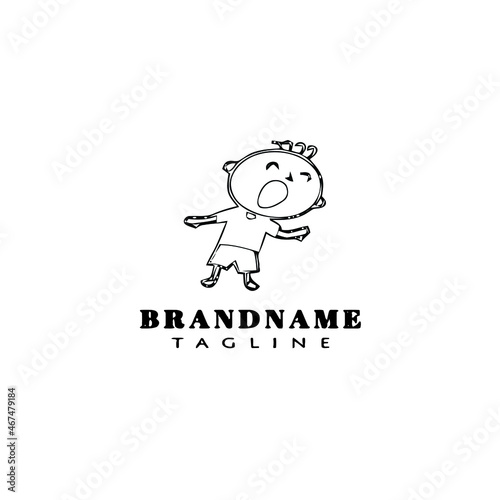 choir logo cartoon icon design template black isolated illustration