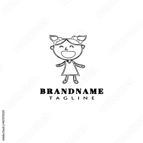 choir logo cartoon icon design template black isolated vector flat