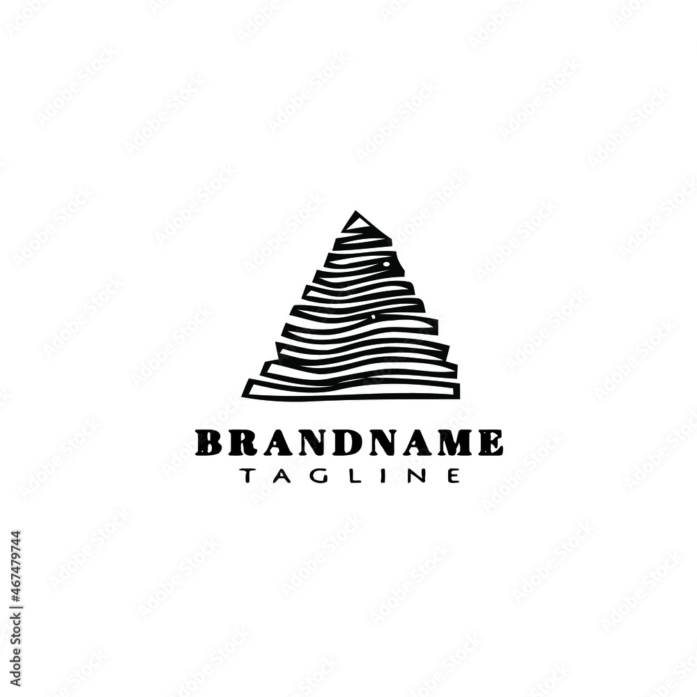 christmas tree logo icon design template black isolated vector illustration