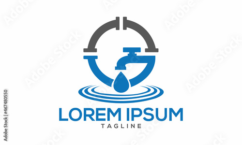 Unique plumbing logo Modern and minimalist vector and abstract logo