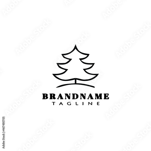 christmas tree logo cartoon icon design template concept isolated vector illustration