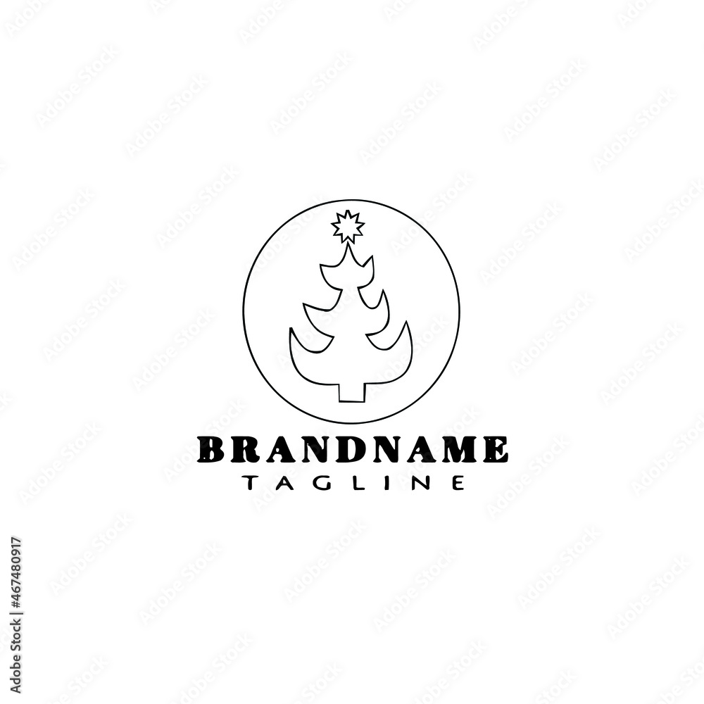 christmas tree logo icon design template black isolated vector illustration christmas tree logo icon design template black isolated vector illustration