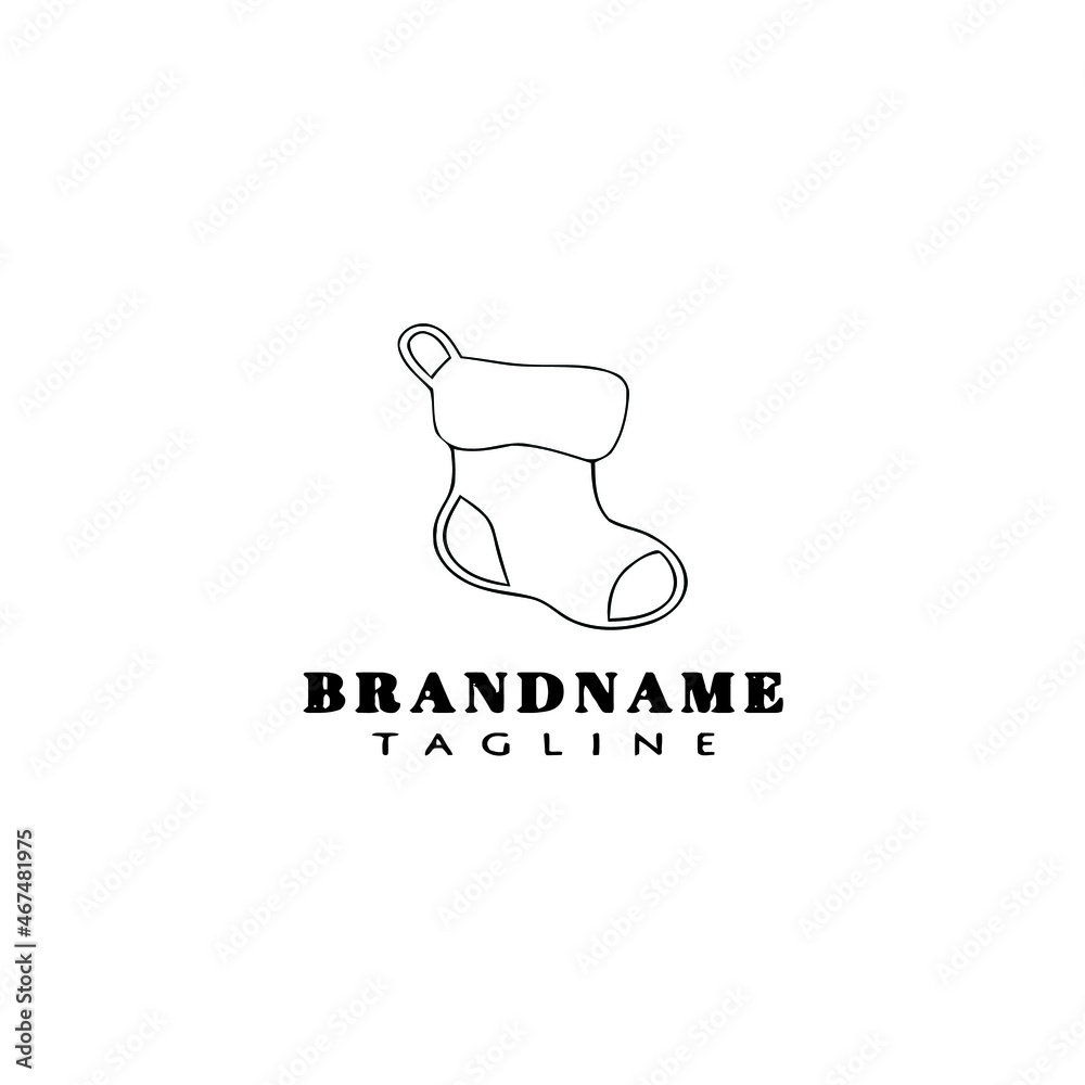 shoes cartoon logo icon design template black isolated illustration