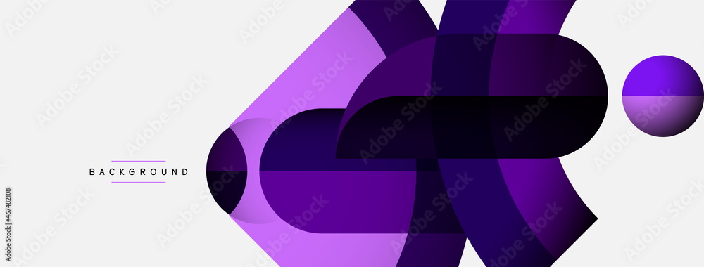Geometric abstract background. Round shapes, circles, lines composition for wallpaper banner background or landing page Geometric abstract background. Round shapes, circles, lines composition for wallpaper banner background or landing page