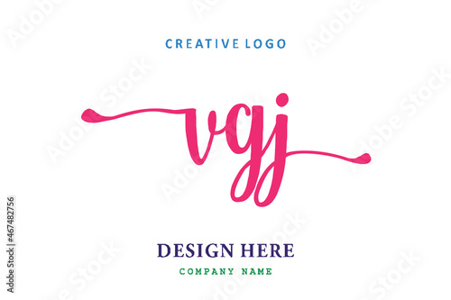 VGJ lettering logo is simple, easy to understand and authoritative