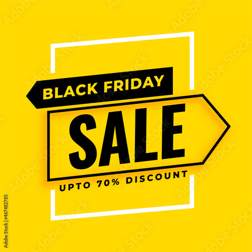 yellow black friday sale poster for shopping