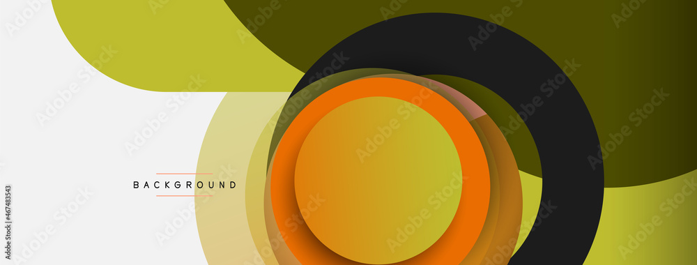 Vector round shapes circles minimal geometric background. Vector illustration for wallpaper banner background or landing page Vector round shapes circles minimal geometric background. Vector illustration for wallpaper banner background or landing page