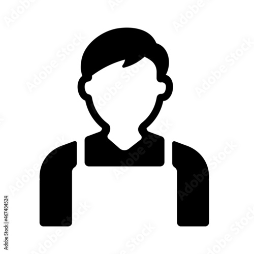 Shop staff vector icon illustration