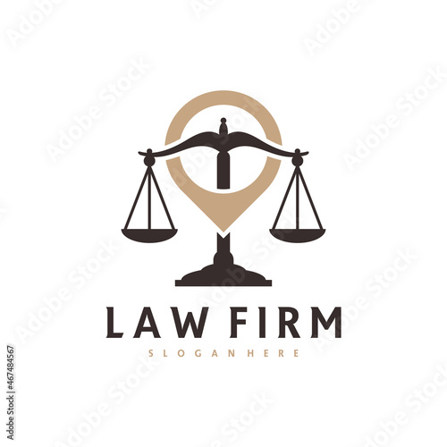 Justice point logo vector template, Creative Law Firm logo design concepts