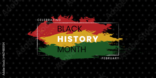 Black History Month Vector Template Design Illustration, African American History. can use for, landing page, template, ui, web, mobile app, poster, banner, flyer, background