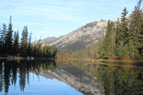 reflection of the mountain, Banff National Park, Alberta
