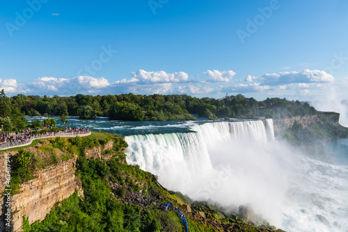 Witnessing the awe-inspiring beauty of Niagara Falls  where the powerful cascade of water creates a natural wonder that captivates the heart and soul.