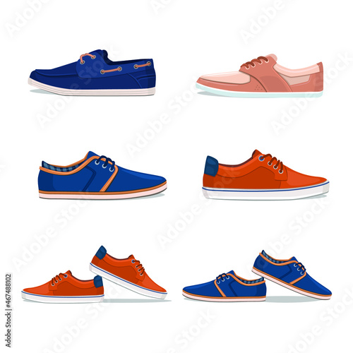 set of shoes vector