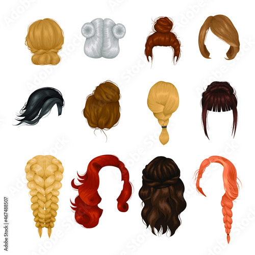 Set girl hair for project design