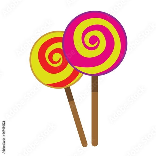 colorfull lolipop candy vector design