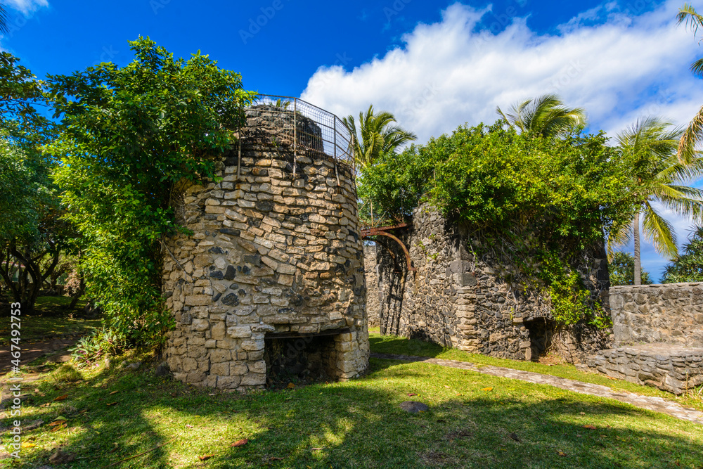Old architecture at Grande Anse place, Reunion Island