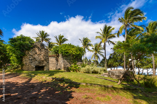 Old architecture at Grande Anse place, Reunion Island