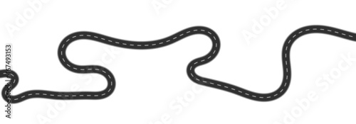 Wallpaper Mural Roadway journey to the future. Asphalt street isolated on white background. Symbols Way to the goal of the end point. Path mean successful business planning Suitable for advertising and presentstation Torontodigital.ca