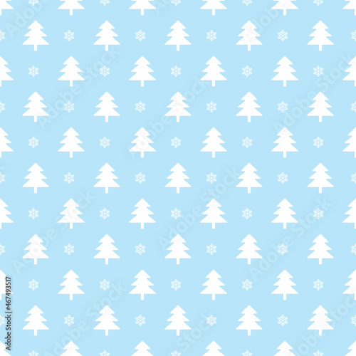 Christmas tree seamless vector patterns.Winter holidays print.