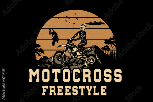 Motocross freestyle team silhouette design