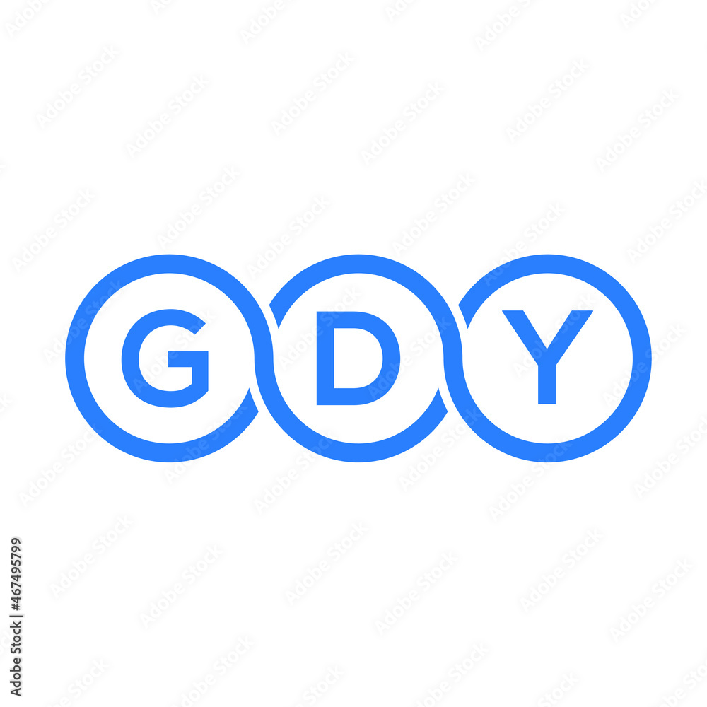 GDY letter logo design on black background. GDY creative initials letter logo concept. GDY letter design.  - obrazy, fototapety, plakaty 