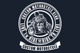 Custom motorcycle club silhouette design