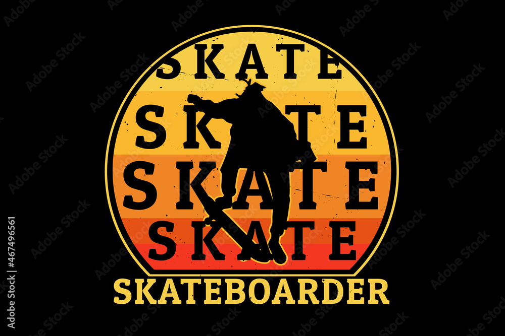 Skateboarder silhouette design