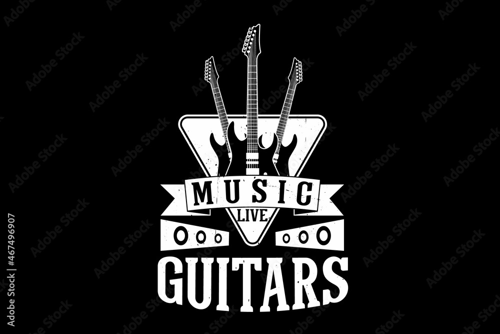 Guitars music silhouette design Guitars music silhouette design
