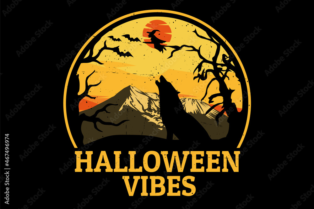 Halloween vibes silhouette design