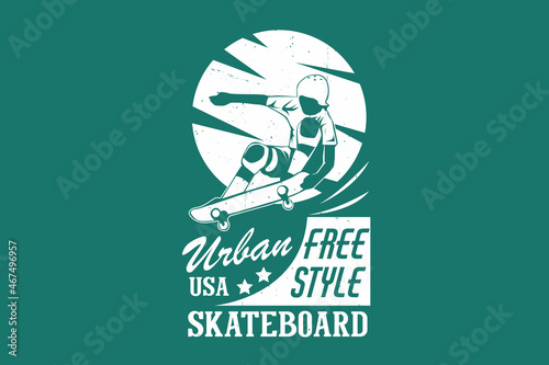 Skateboard urban freestyle silhouette design