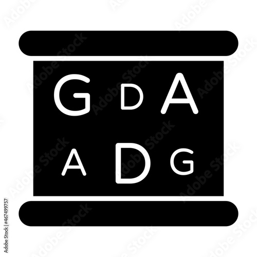A unique design icon of eyesight test