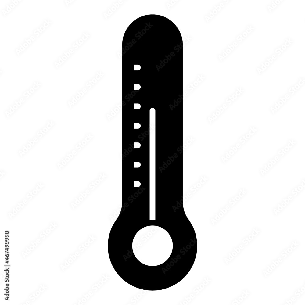 A temperature gauge icon, glyph design of thermometer A temperature gauge icon, glyph design of thermometer
