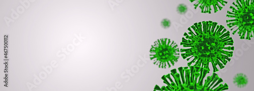 Blank background with virus coronavirus covid 19. Medicine concept