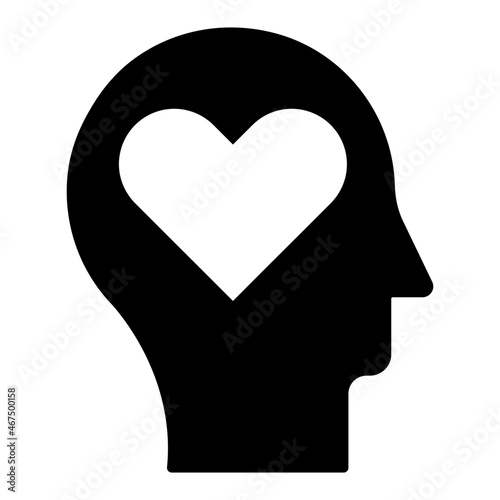 Healthy mind icon, editable vector 