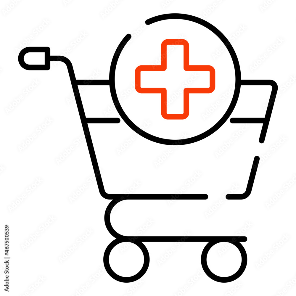 A premium download icon of medical shopping A premium download icon of medical shopping