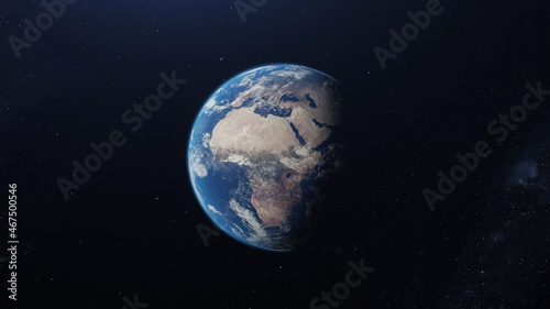 Fototapeta Naklejka Na Ścianę i Meble -  Planet Earth Space Scene 3D Rendering