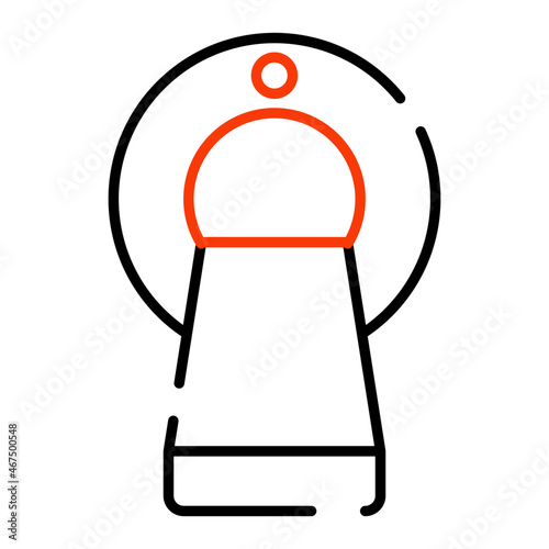 Ct scan machine icon in solid design 