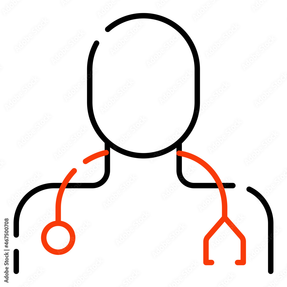 A medical specialist icon, outline design of physician A medical specialist icon, outline design of physician