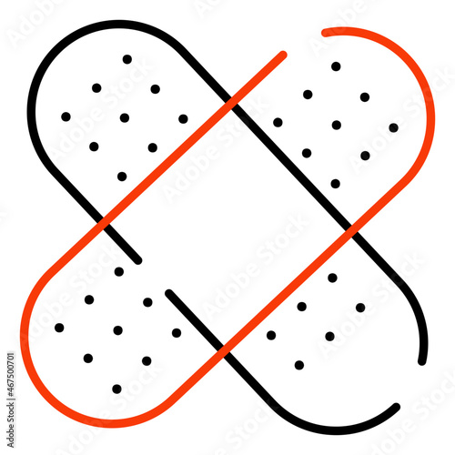 A creative design icon of first aid bandages