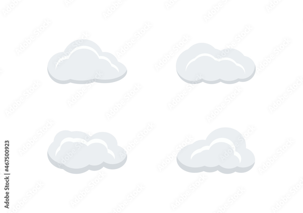 cloud vector isolated on white background ep169